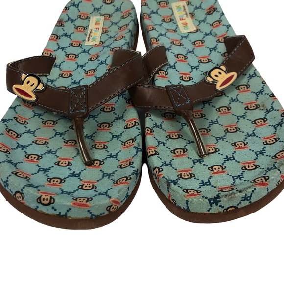 Paul Frank Sock Monkey Flip Flops size 7/8 - Picture 9 of 10